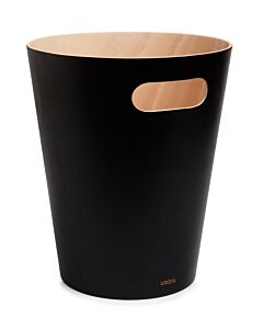 Umbra Woodrow Trash Can Black/Natural
